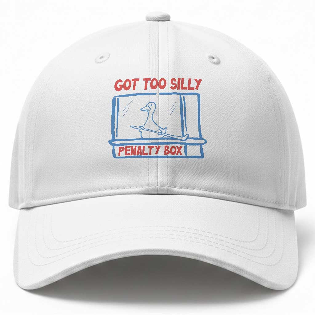Hockey Got Too Silly Penalty Box Baseball Cap Silly Goose Meme TS14 Print Your Wear
