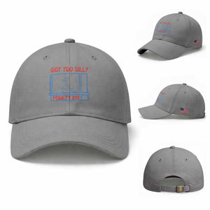Hockey Got Too Silly Penalty Box Baseball Cap Silly Goose Meme TS14 Baseball Cap Universal Fit Sport Gray Print Your Wear