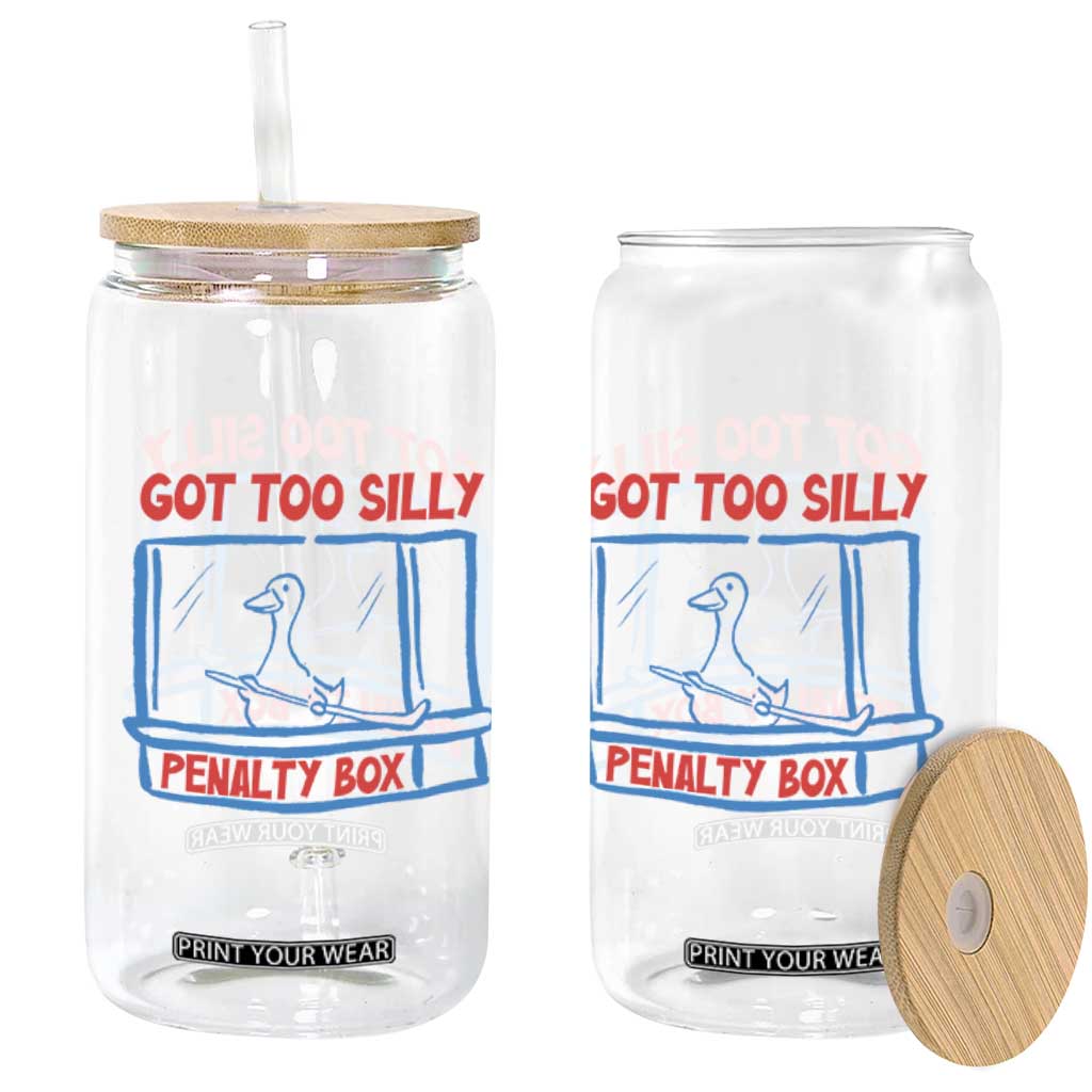 Hockey Got Too Silly Penalty Box Glass Can Silly Goose Meme TS14 Print Your Wear