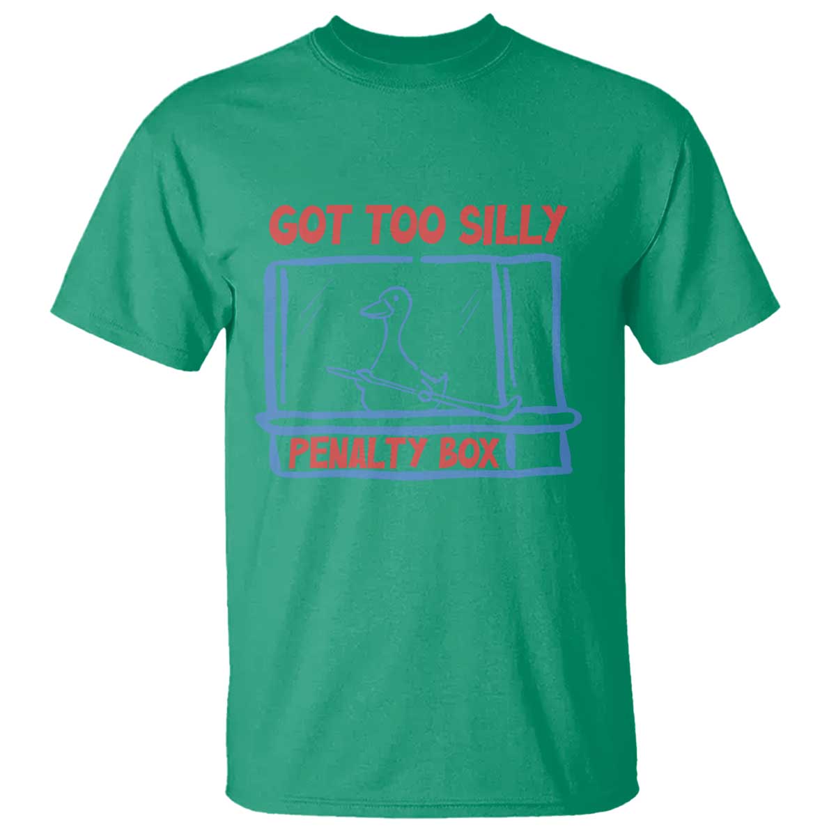 Hockey Got Too Silly Penalty Box T Shirt Silly Goose Meme TS14 Irish Green Print Your Wear