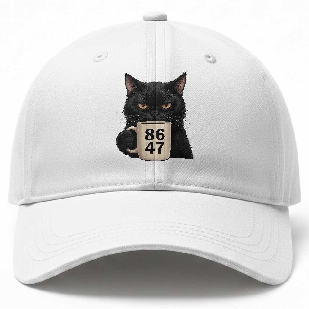 8647 Impeach Trump Baseball Cap Funny Black Cat Anti FDT Political TS14 Print Your Wear