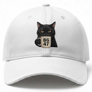 8647 Impeach Trump Baseball Cap Funny Black Cat Anti FDT Political TS14 Print Your Wear