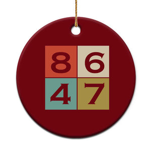 Retro Vintage 8647 Ceramic Ornament Classic Vintage 80s Style TS14 1pc Red Print Your Wear