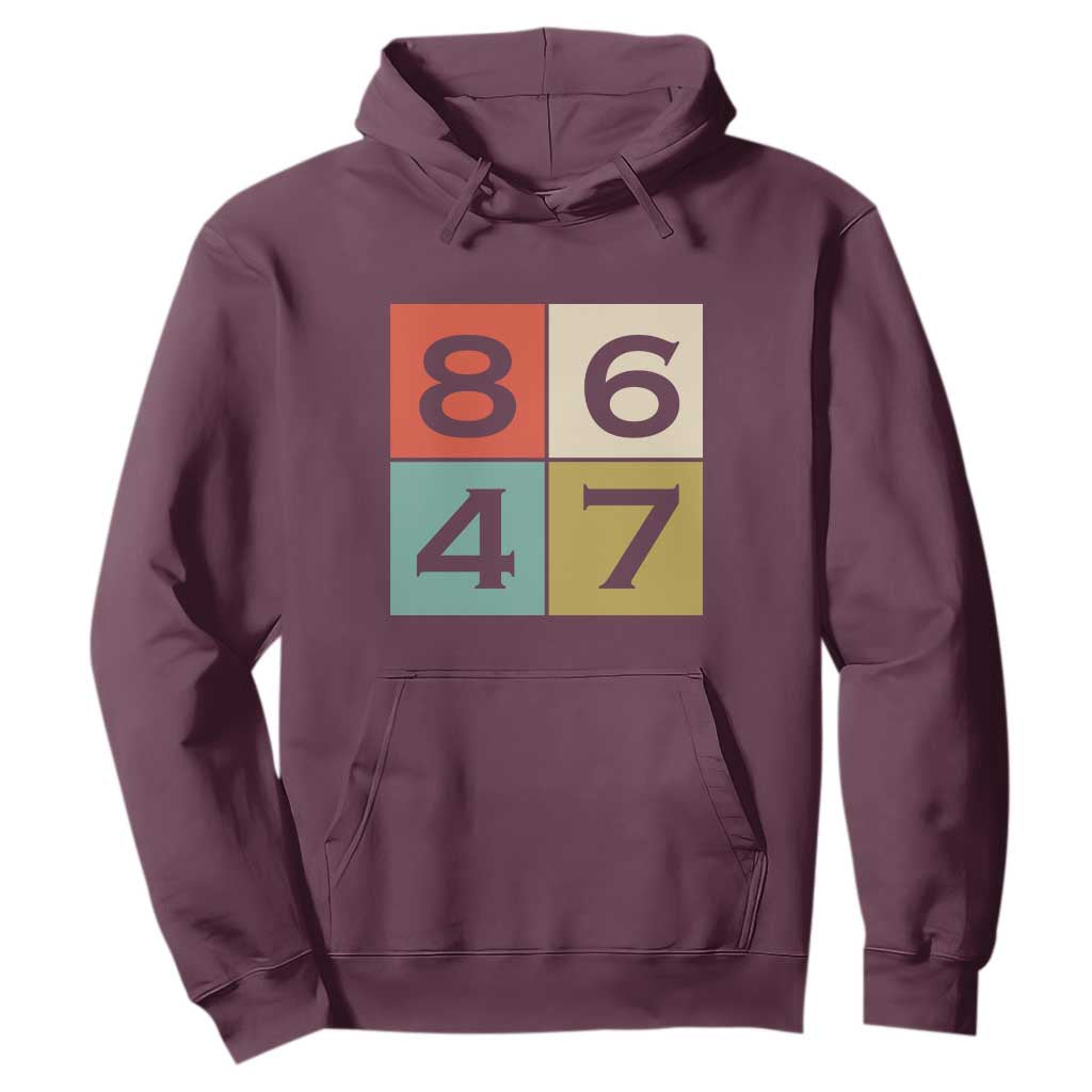 Retro Vintage 8647 Hoodie Classic Vintage 80s Style TS14 Maroon Print Your Wear