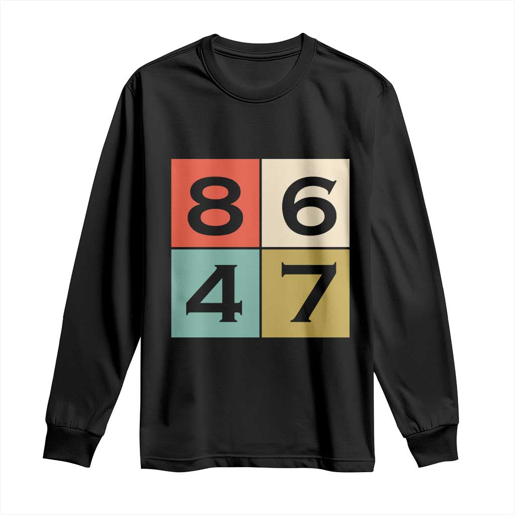 Retro Vintage 8647 Long Sleeve Shirt Classic Vintage 80s Style TS14 Black Print Your Wear
