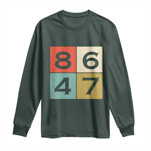 Retro Vintage 8647 Long Sleeve Shirt Classic Vintage 80s Style TS14 Dark Forest Green Print Your Wear