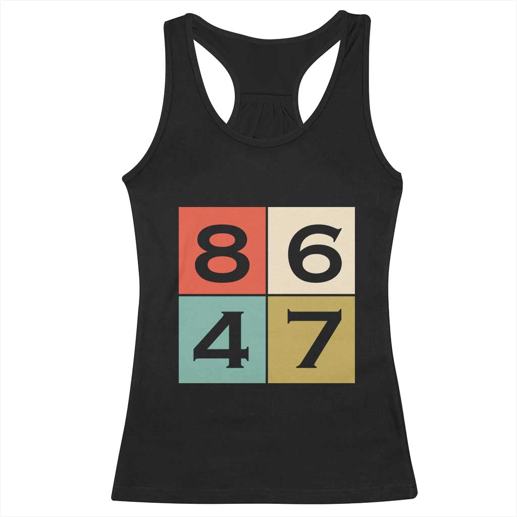 Retro Vintage 8647 Racerback Tank Top Classic Vintage 80s Style TS14 Black Print Your Wear