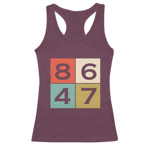 Retro Vintage 8647 Racerback Tank Top Classic Vintage 80s Style TS14 Maroon Print Your Wear