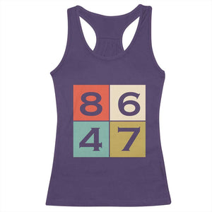 Retro Vintage 8647 Racerback Tank Top Classic Vintage 80s Style TS14 Purple Print Your Wear