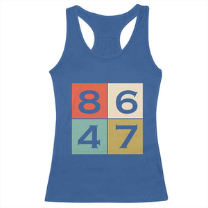 Retro Vintage 8647 Racerback Tank Top Classic Vintage 80s Style TS14 Royal Blue Print Your Wear