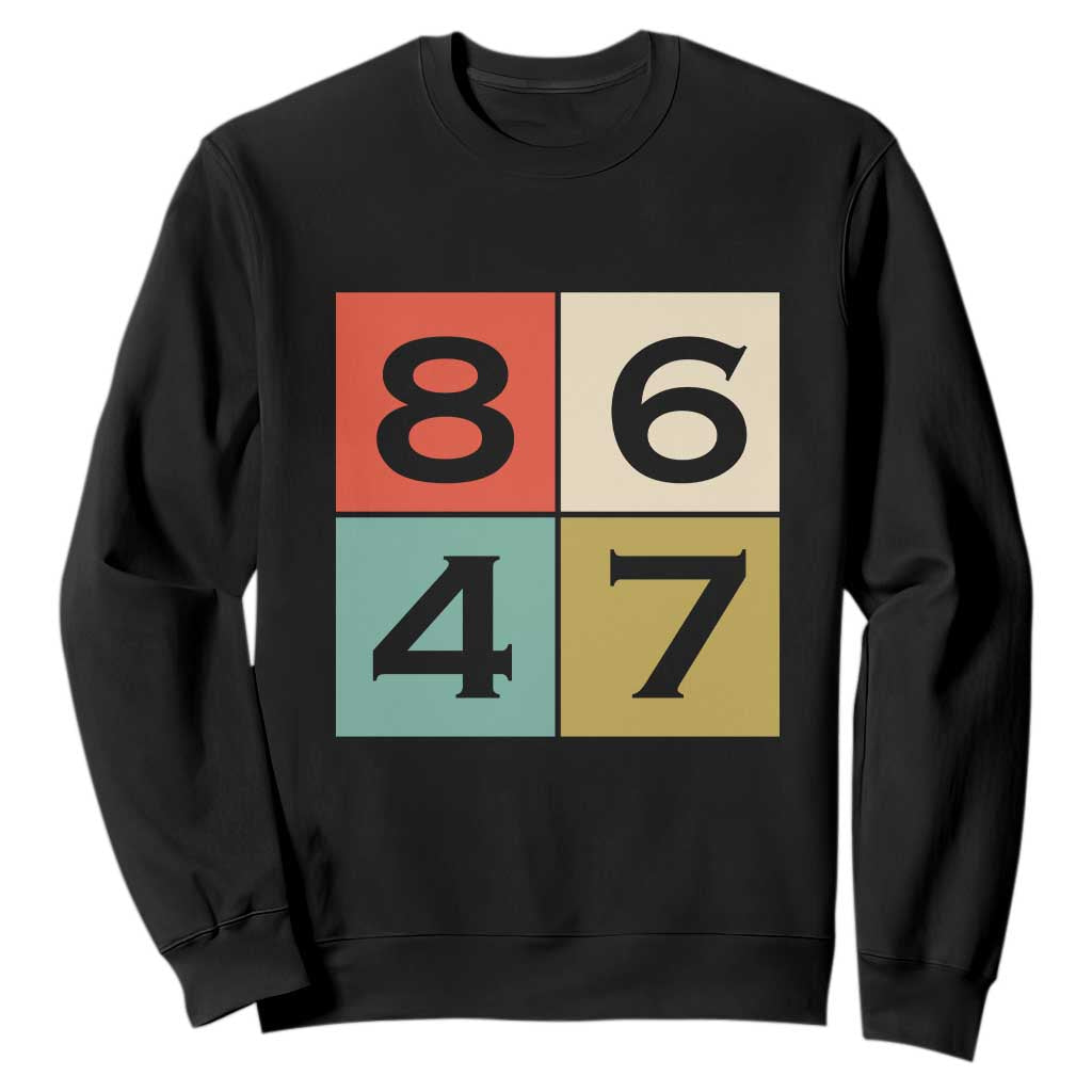 Retro Vintage 8647 Sweatshirt Classic Vintage 80s Style TS14 Black Print Your Wear