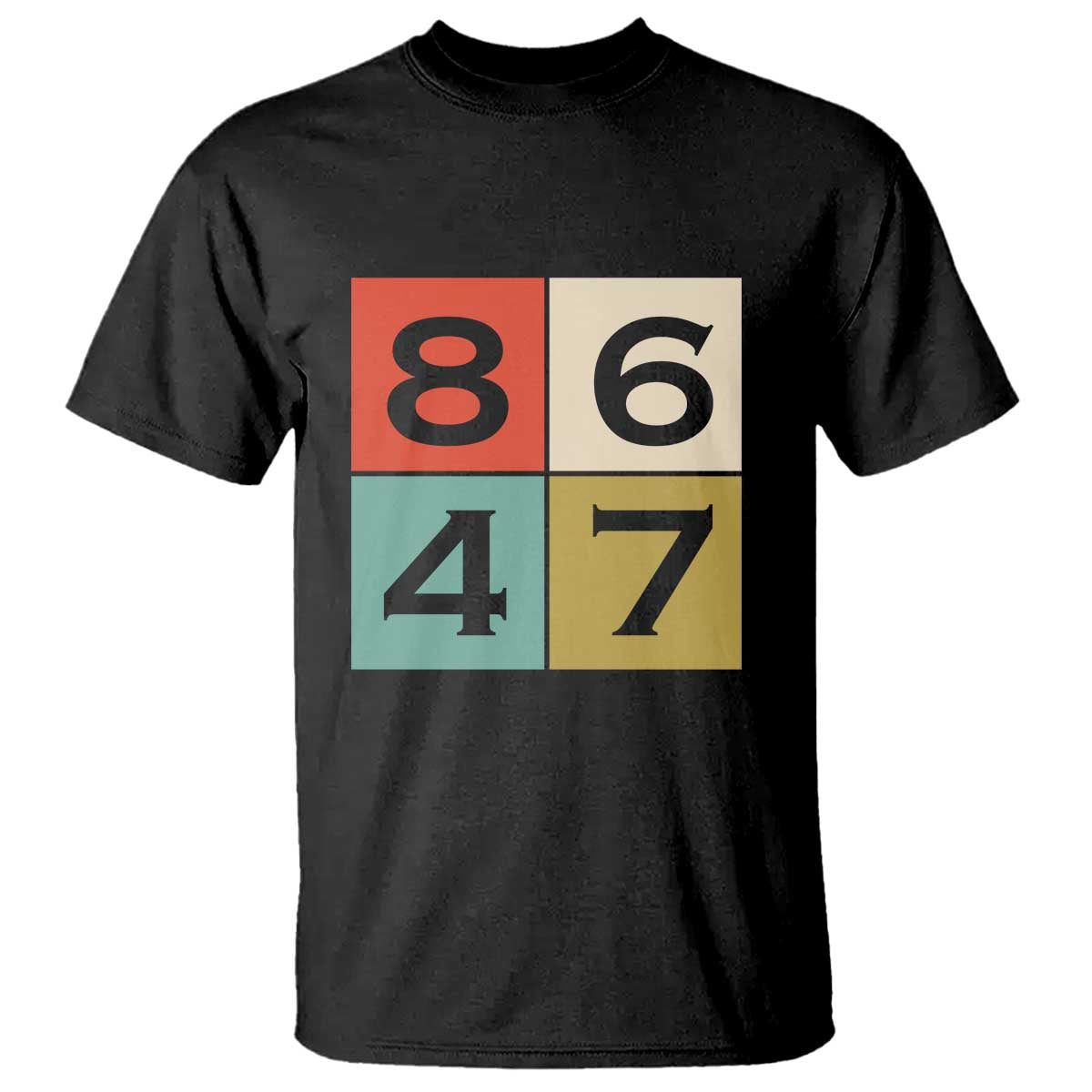Retro Vintage 8647 T Shirt Classic Vintage 80s Style TS14 Black Print Your Wear