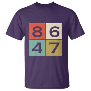 Retro Vintage 8647 T Shirt Classic Vintage 80s Style TS14 Purple Print Your Wear