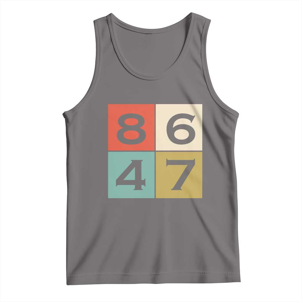 Retro Vintage 8647 Tank Top Classic Vintage 80s Style TS14 Deep Heather Print Your Wear