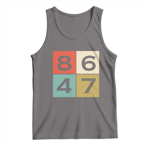 Retro Vintage 8647 Tank Top Classic Vintage 80s Style TS14 Deep Heather Print Your Wear