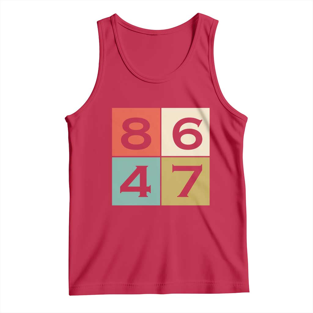 Retro Vintage 8647 Tank Top Classic Vintage 80s Style TS14 Red Print Your Wear