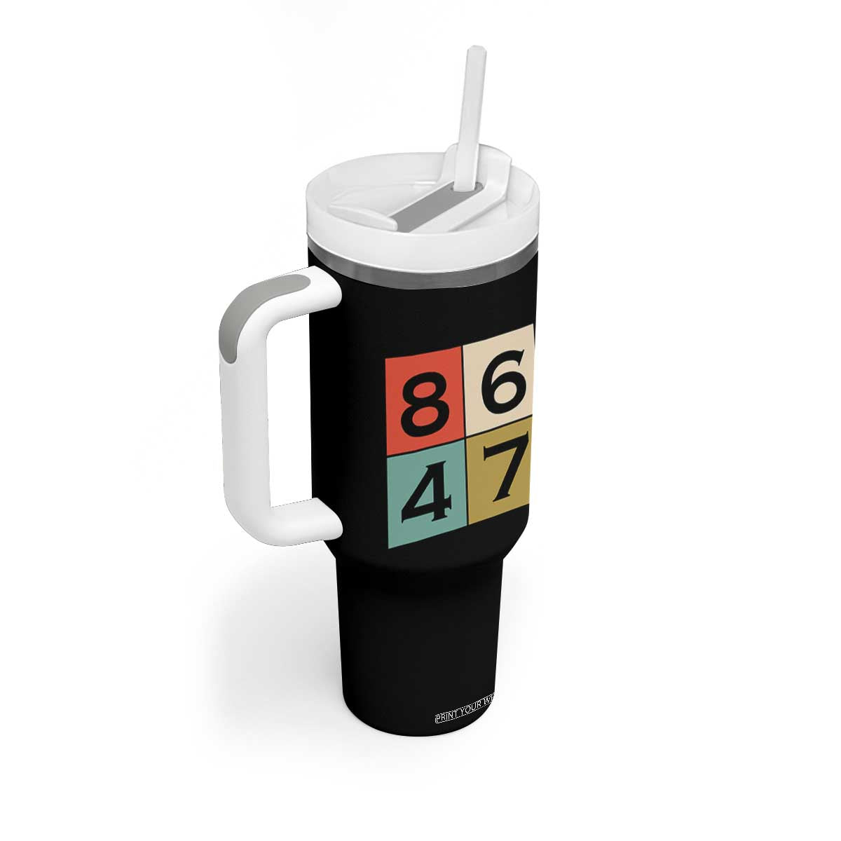 Retro Vintage 8647 Tumbler With Handle Classic Vintage 80s Style TS14 Print Your Wear