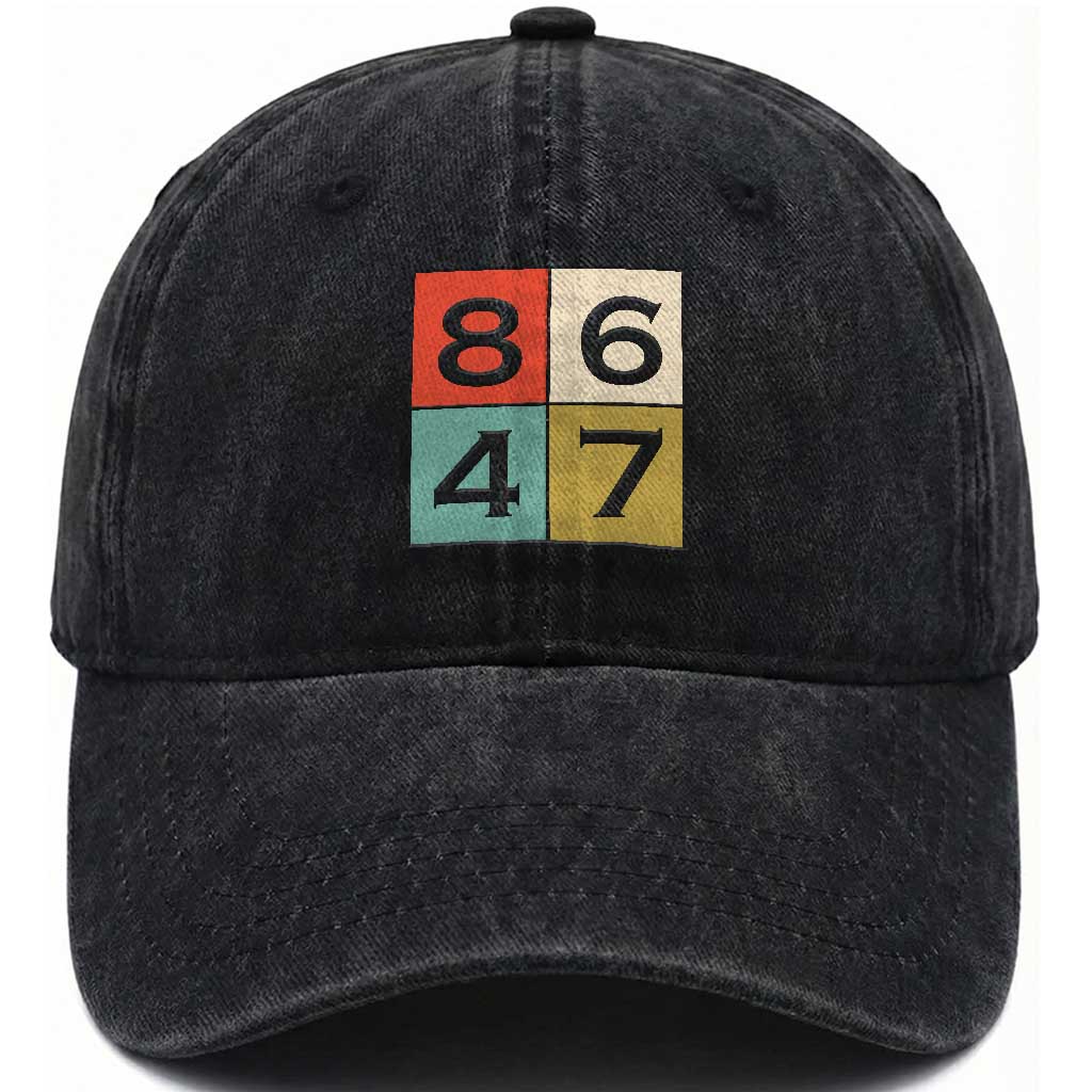 Retro Vintage 8647 Washed Cotton Baseball Cap Classic Vintage 80s Style TS14 Print Your Wear
