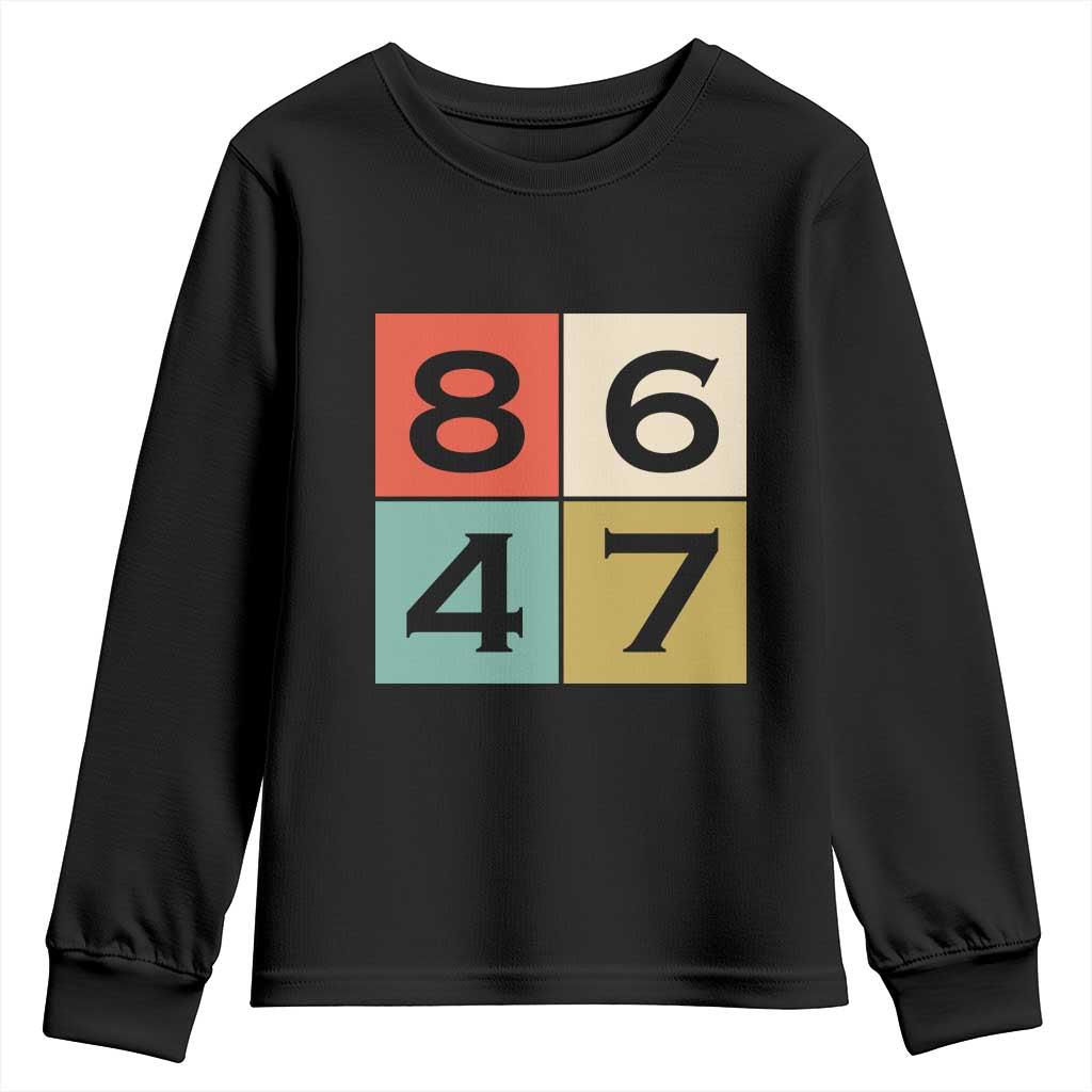 Retro Vintage 8647 Youth Sweatshirt Classic Vintage 80s Style TS14 Black Print Your Wear