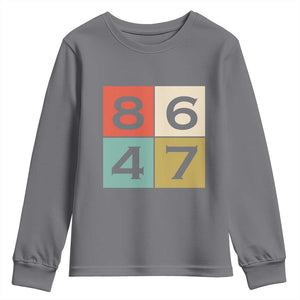 Retro Vintage 8647 Youth Sweatshirt Classic Vintage 80s Style TS14 Charcoal Print Your Wear