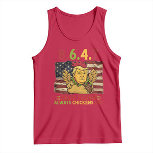 Funny 8647 Tank Top Taco Trump Always Chickens Out TS14 Red Print Your Wear