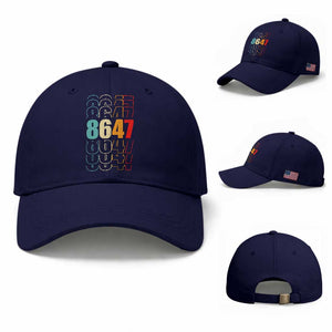 Retro Vintage 8647 Baseball Cap Subtle Anti FDT TS14 Baseball Cap Universal Fit Dark Blue Print Your Wear
