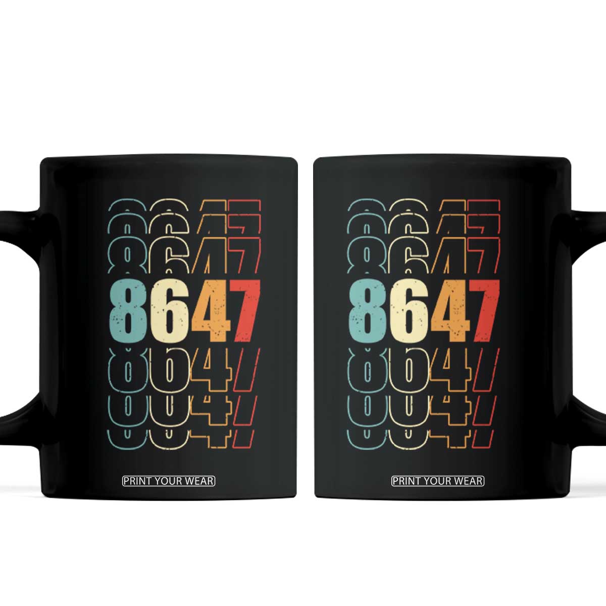 Retro Vintage 8647 Coffee Mug Subtle Anti FDT TS14 Black Print Your Wear