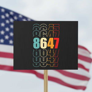 Retro Vintage 8647 Protest Sign Subtle Anti FDT TS14 Horizontal 18" × 24" Black Print Your Wear