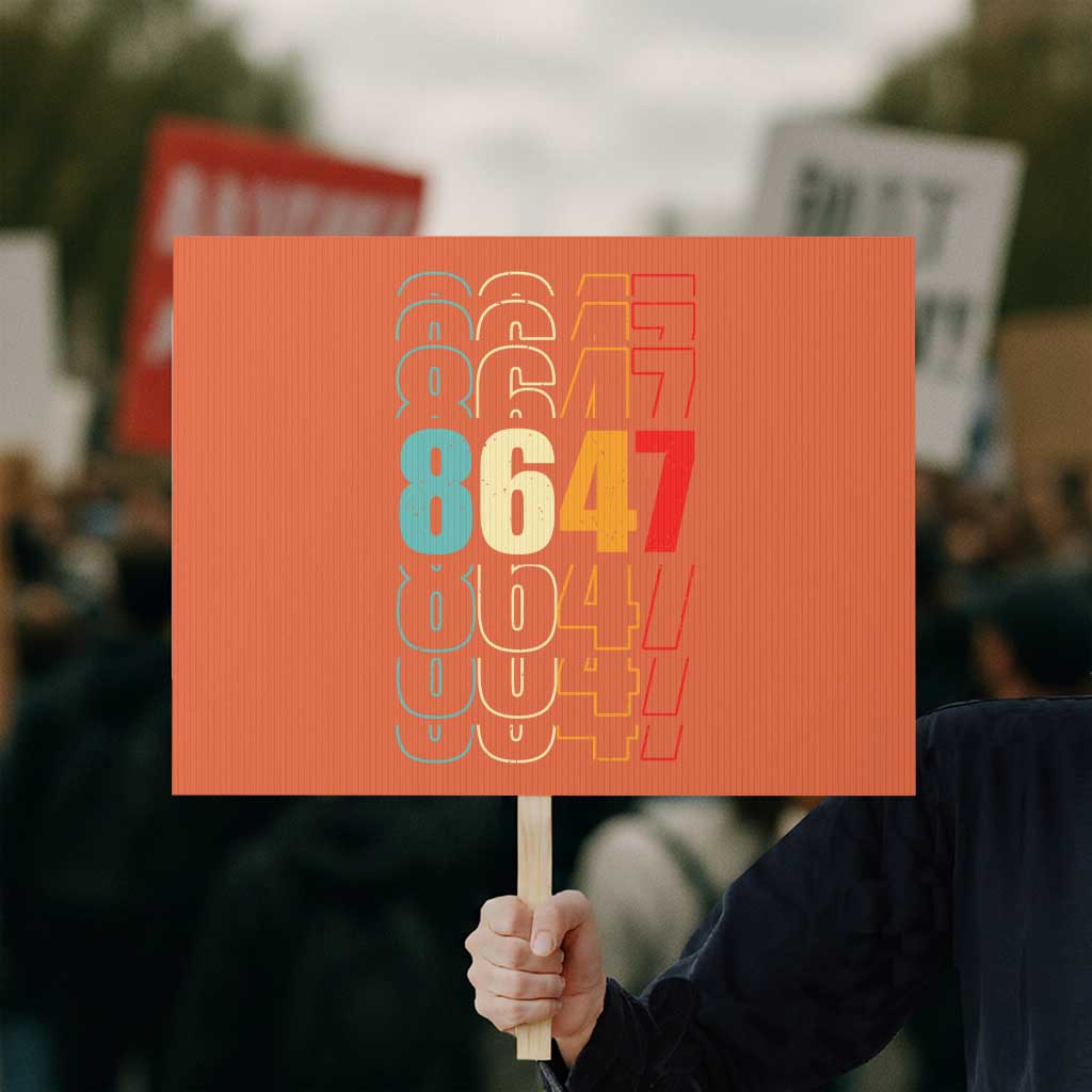 Retro Vintage 8647 Protest Sign Subtle Anti FDT TS14 Horizontal 18