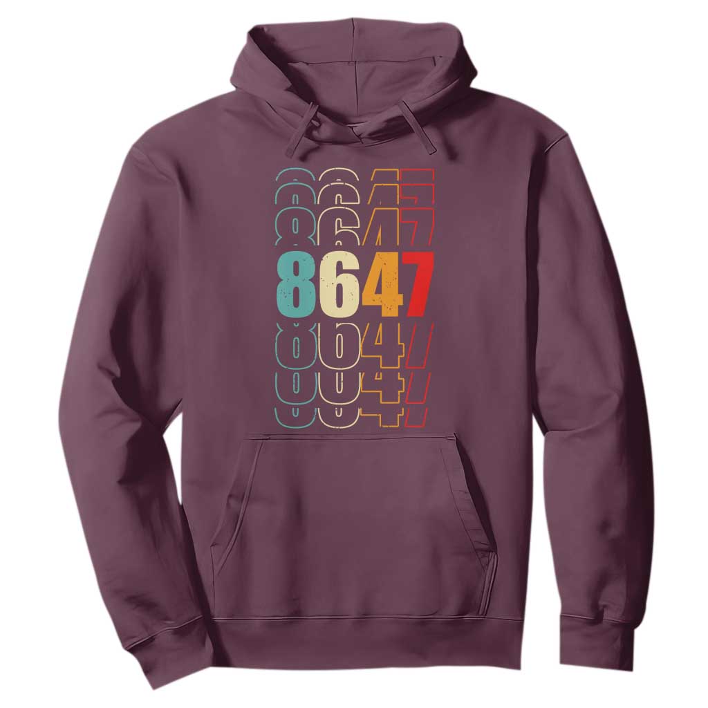 Retro Vintage 8647 Hoodie Subtle Anti FDT TS14 Maroon Print Your Wear