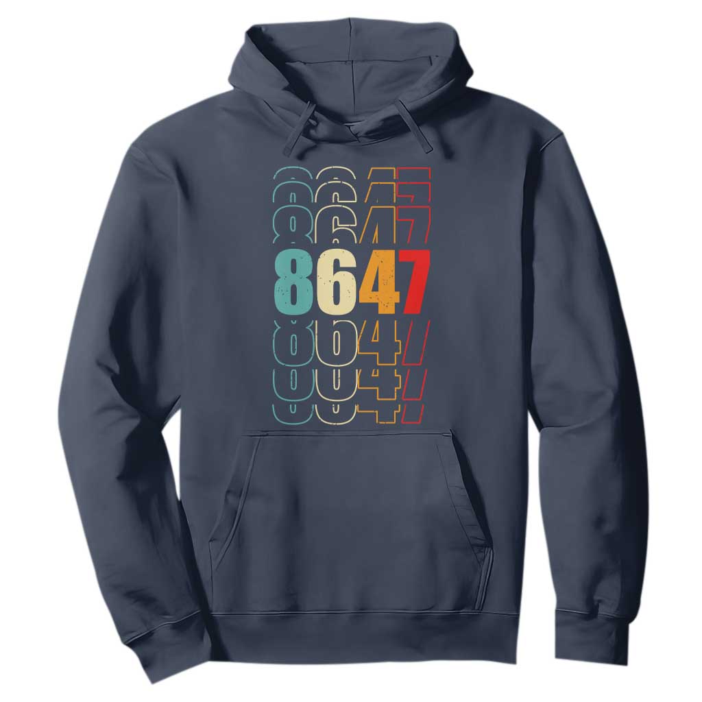 Retro Vintage 8647 Hoodie Subtle Anti FDT TS14 Navy Print Your Wear