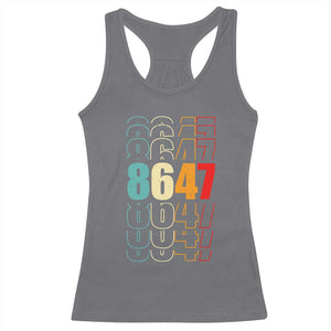 Retro Vintage 8647 Racerback Tank Top Subtle Anti FDT TS14 Charcoal Print Your Wear