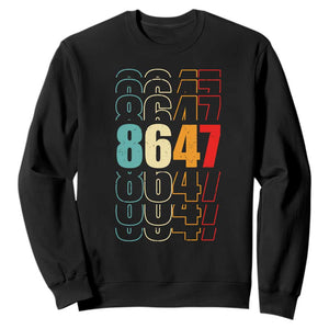 Retro Vintage 8647 Sweatshirt Subtle Anti FDT TS14 Black Print Your Wear