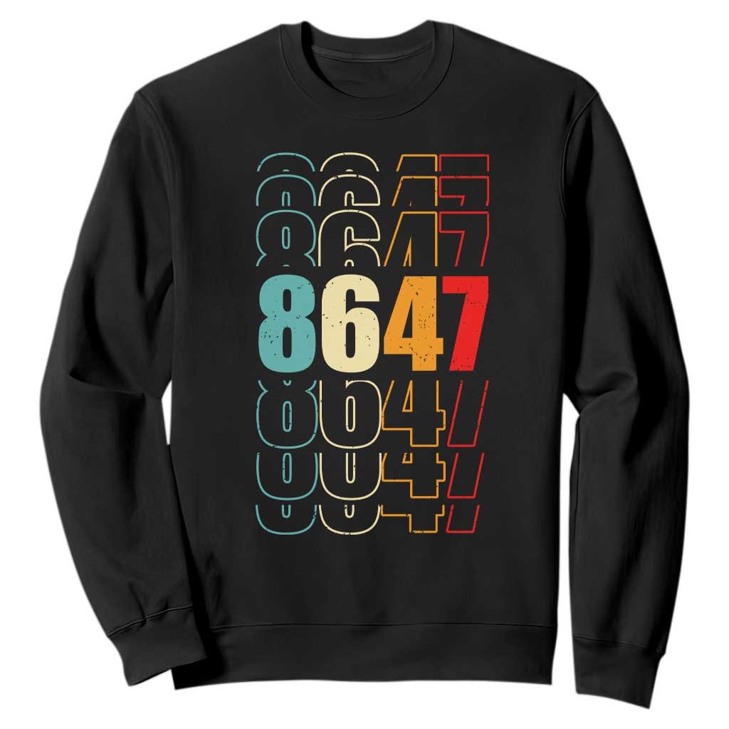 Retro Vintage 8647 Sweatshirt Subtle Anti FDT TS14 Black Print Your Wear