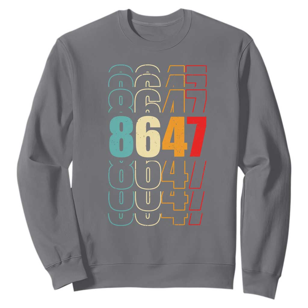 Retro Vintage 8647 Sweatshirt Subtle Anti FDT TS14 Charcoal Print Your Wear