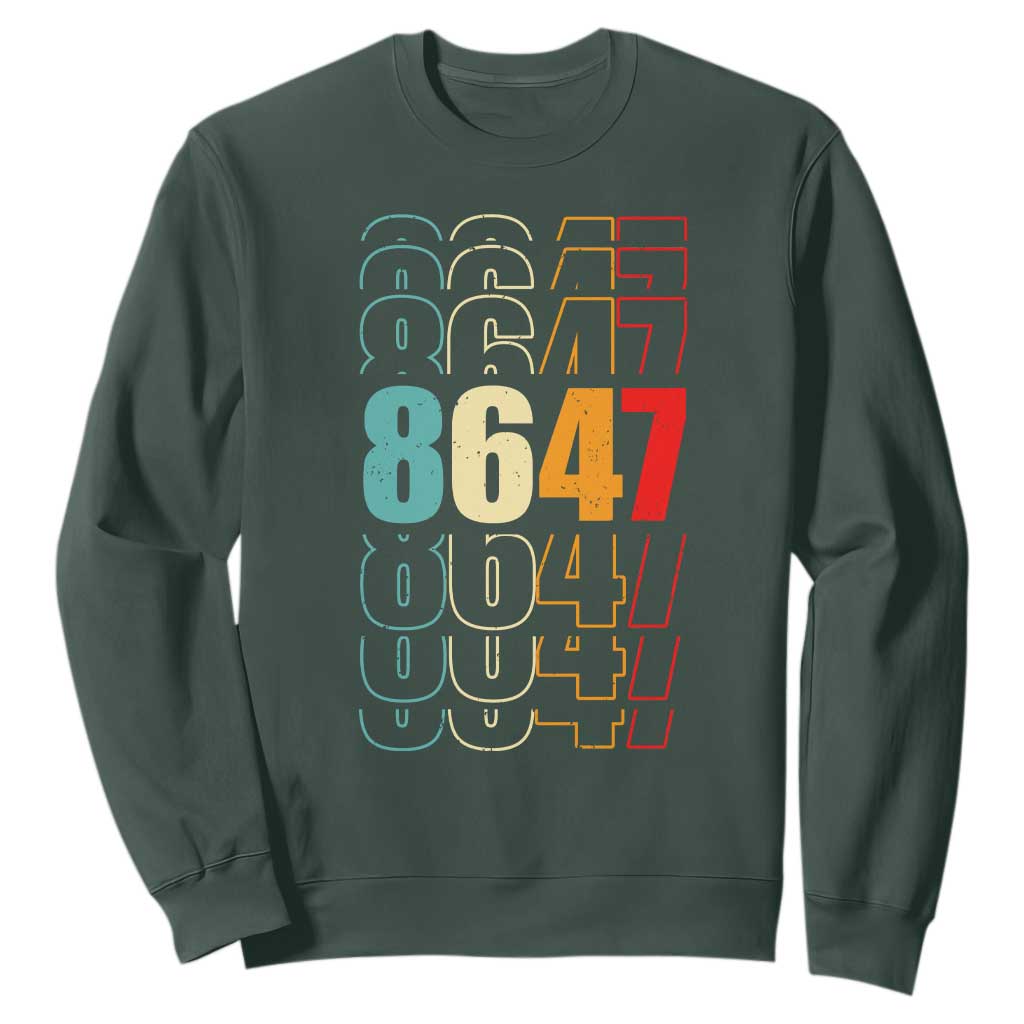 Retro Vintage 8647 Sweatshirt Subtle Anti FDT TS14 Dark Forest Green Print Your Wear