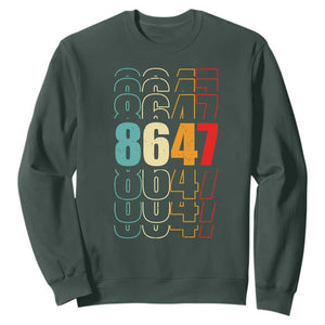 Retro Vintage 8647 Sweatshirt Subtle Anti FDT TS14 Dark Forest Green Print Your Wear