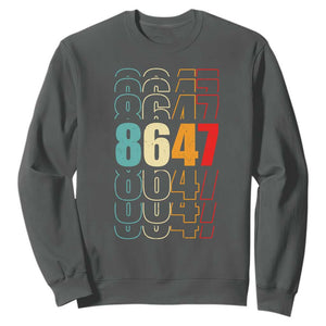 Retro Vintage 8647 Sweatshirt Subtle Anti FDT TS14 Dark Heather Print Your Wear
