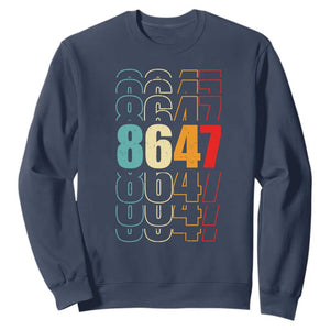 Retro Vintage 8647 Sweatshirt Subtle Anti FDT TS14 Navy Print Your Wear