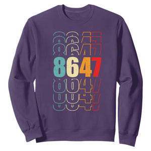 Retro Vintage 8647 Sweatshirt Subtle Anti FDT TS14 Purple Print Your Wear