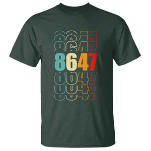 Retro Vintage 8647 T Shirt Subtle Anti FDT TS14 Dark Forest Green Print Your Wear