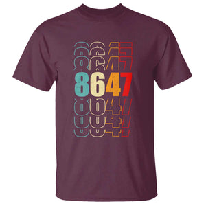Retro Vintage 8647 T Shirt Subtle Anti FDT TS14 Maroon Print Your Wear