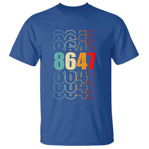 Retro Vintage 8647 T Shirt Subtle Anti FDT TS14 Royal Blue Print Your Wear