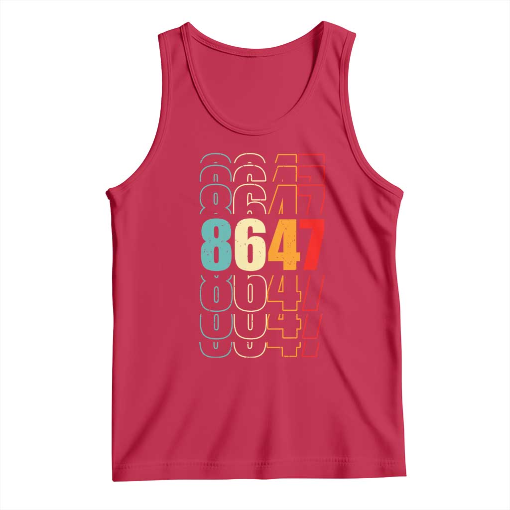 Retro Vintage 8647 Tank Top Subtle Anti FDT TS14 Red Print Your Wear