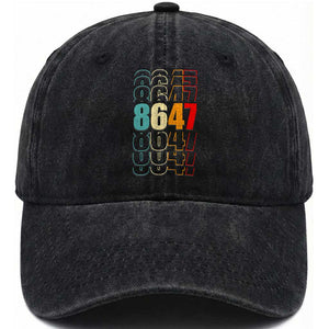 Retro Vintage 8647 Washed Cotton Baseball Cap Subtle Anti FDT TS14 Print Your Wear