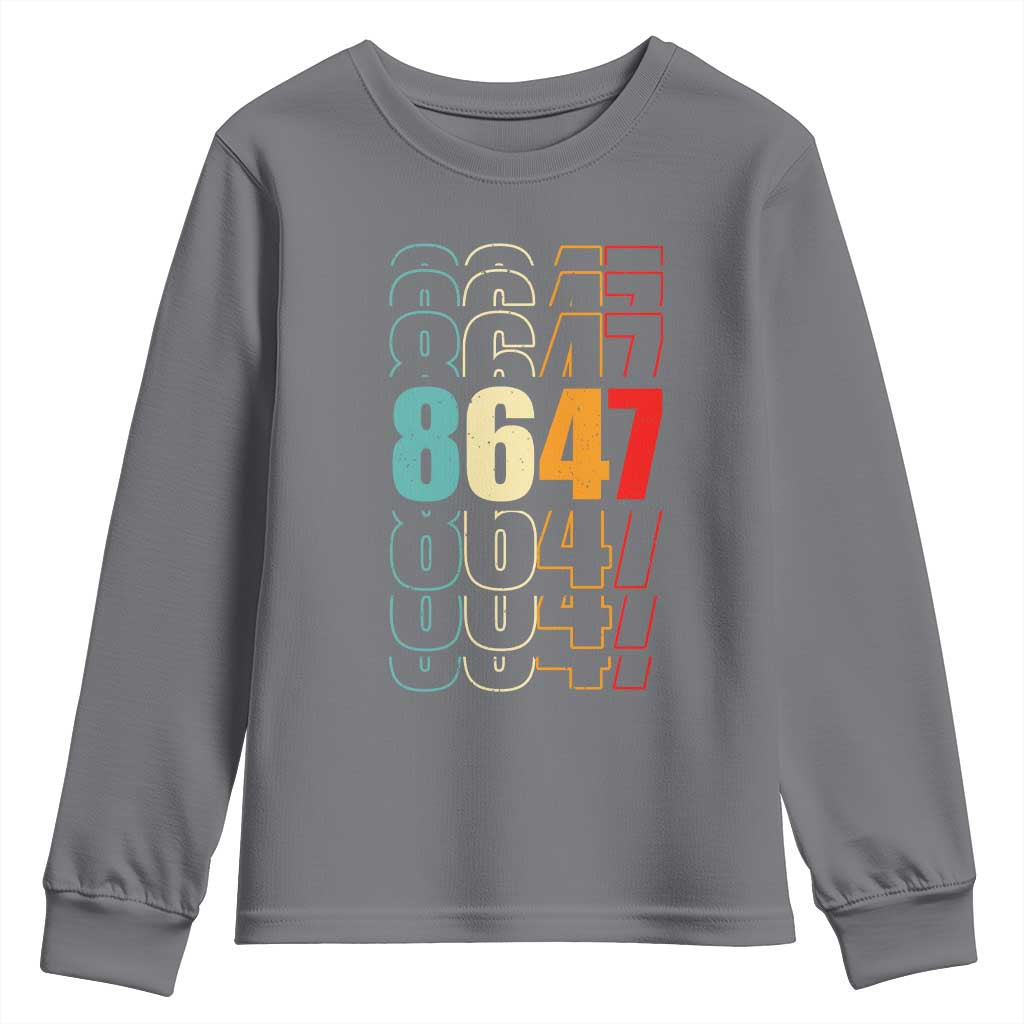 Retro Vintage 8647 Youth Sweatshirt Subtle Anti FDT TS14 Charcoal Print Your Wear