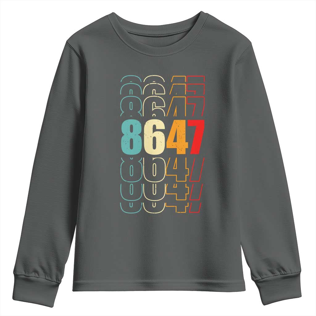 Retro Vintage 8647 Youth Sweatshirt Subtle Anti FDT TS14 Dark Heather Print Your Wear