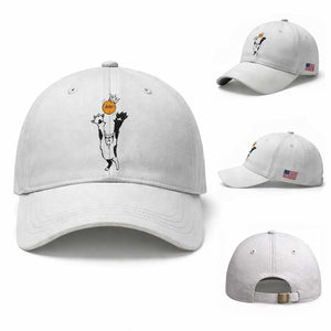 8647 Impeach Trump Baseball Cap Funny Black Cat Anti FDT TS14 Baseball Cap Universal Fit White Print Your Wear