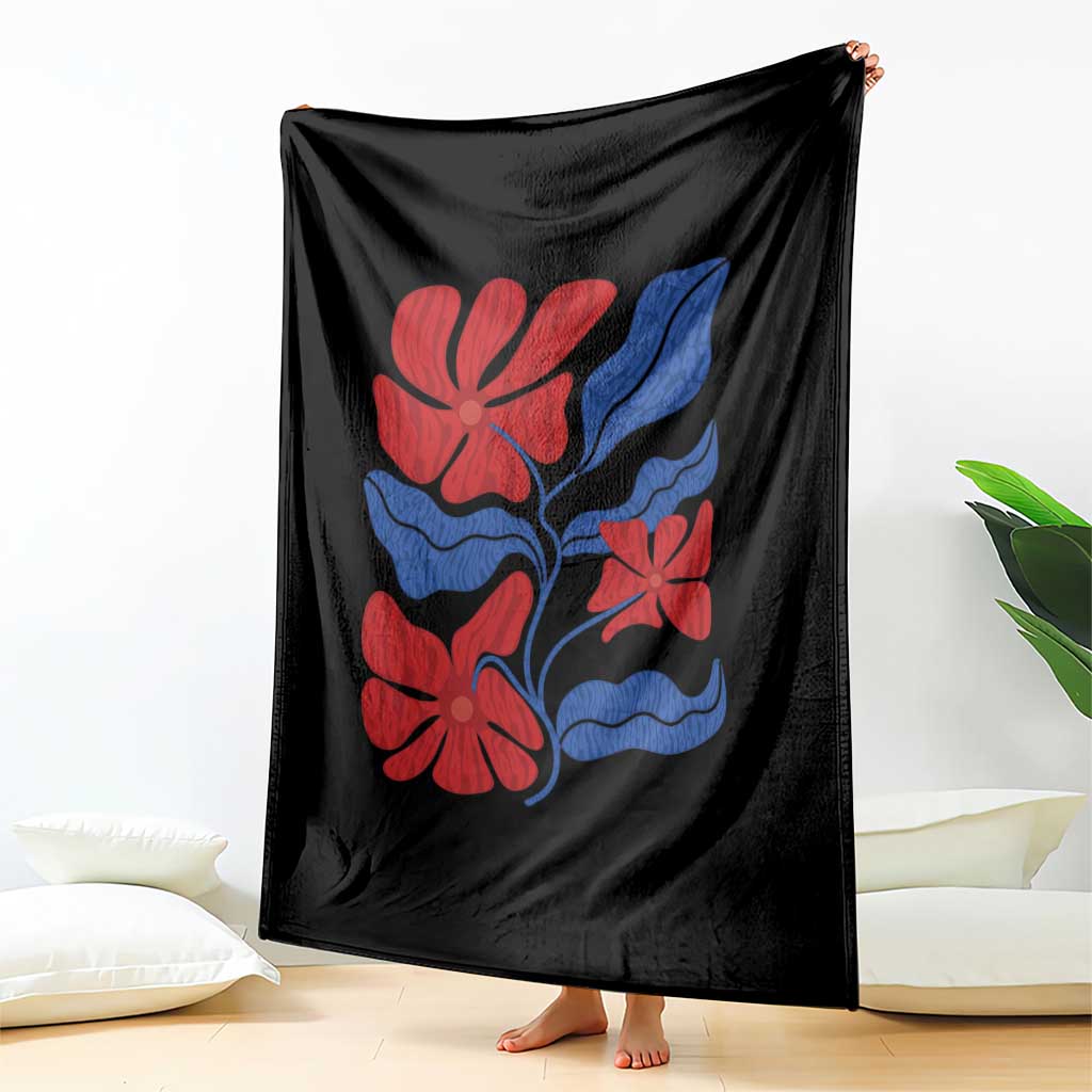 86 47 Boho Floral Matisse Throw Blanket No Kings Oligarchy FDT Political Protest TS14 Print Your Wear
