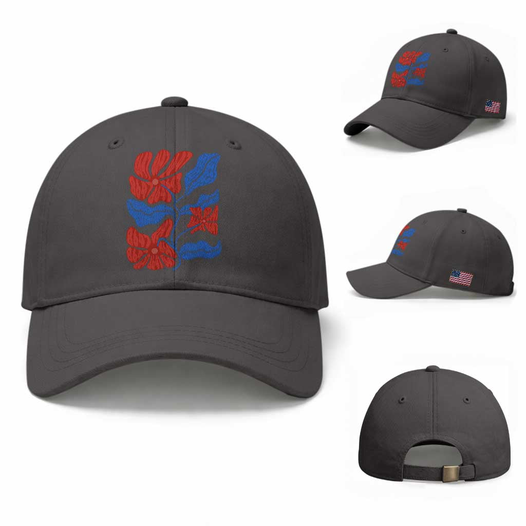 86 47 Boho Floral Matisse Baseball Cap No Kings Oligarchy FDT Political Protest TS14 Baseball Cap Universal Fit Dark Gray Print Your Wear